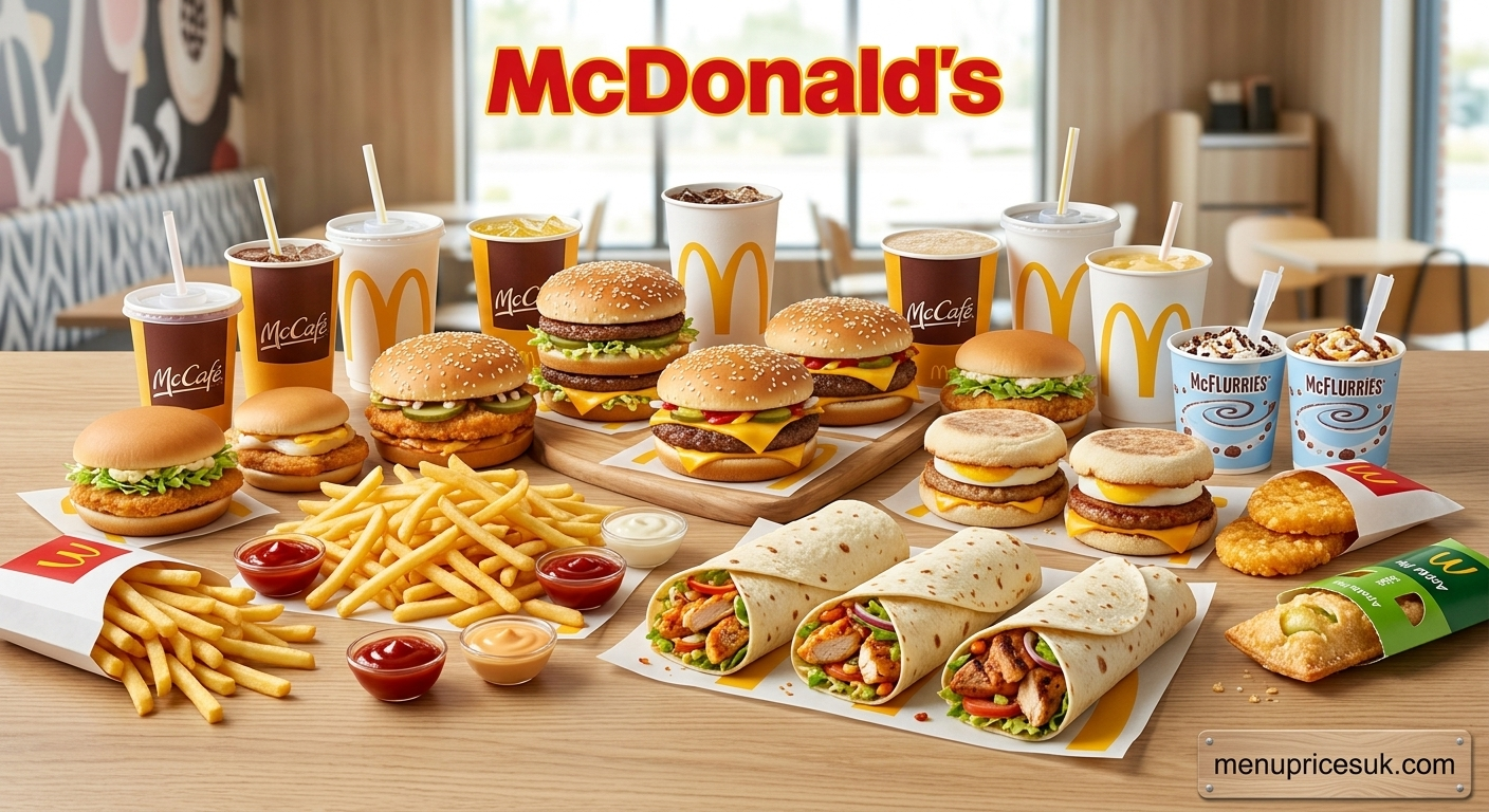 McDonalds Luton Retail Park menu