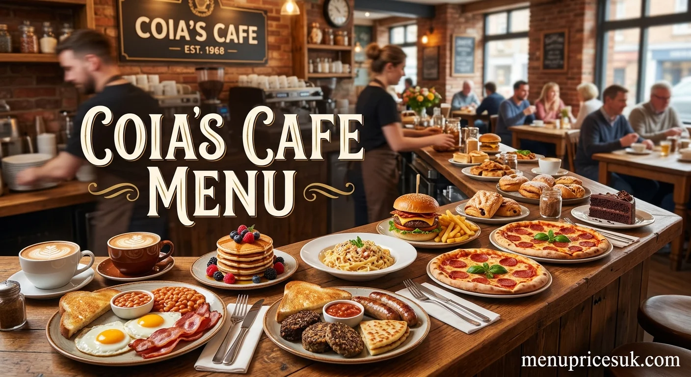 Coias Cafe Menu