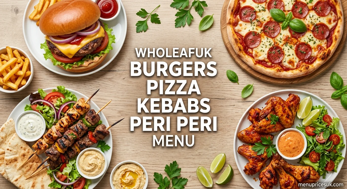 Wholeafuk Burgers Pizza Kebabs Peri Peri Menu