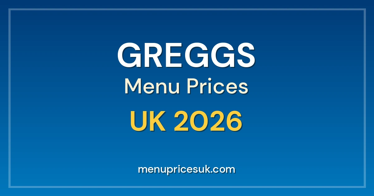 Greggs Menu Prices UK 2026