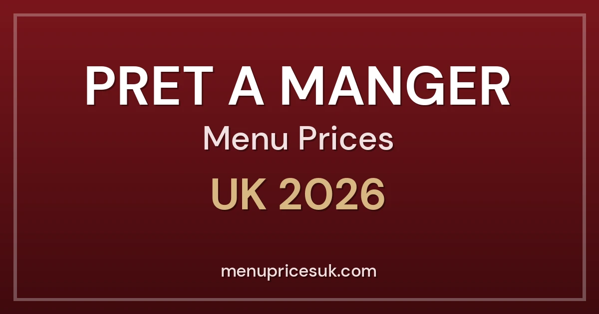 Pret A Manger Menu Prices UK 2026